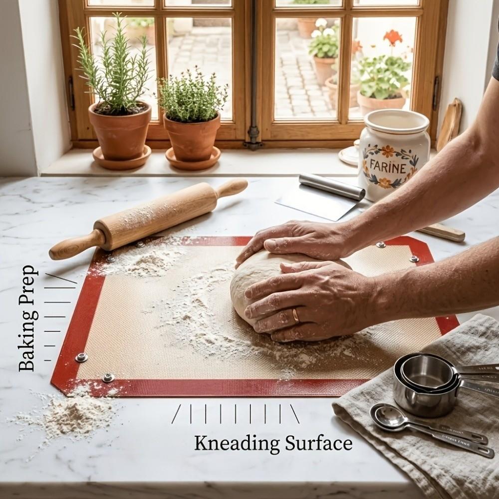 Heat Resistant Silicone Baking Mat Thickened Snap Lock Non-Stick Baking Tray Leak-proof Reusable Breadboard Liner