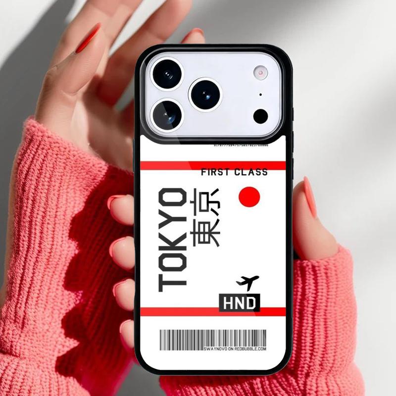 BOARDING PASS Phone Case for iPhone 17 16 15 14 13 Pro Max Back Cover for 12 11 Pro Coque