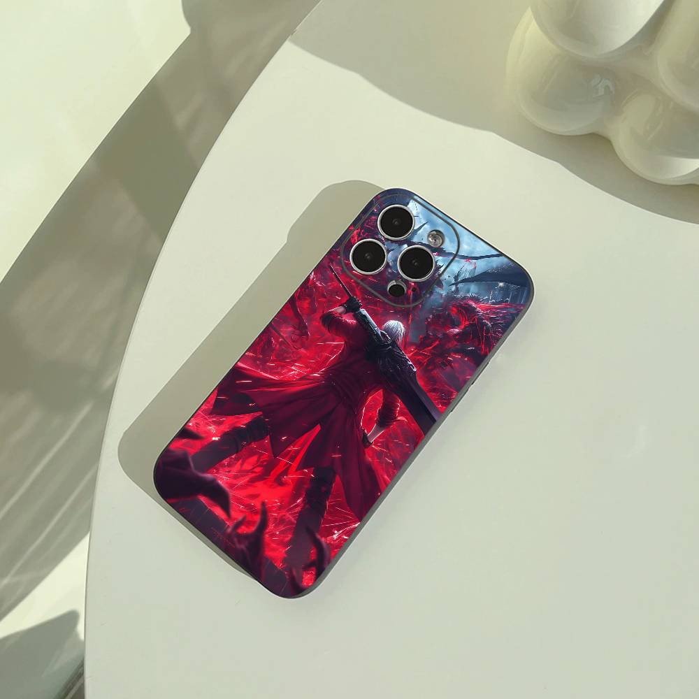 D- Dante Devil May C-Cry 2-  -DMC2 Phone Case For iPhone 17,16,15,14,13,12,11 Pro Max,16Plus,XS Soft Black Cover