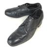 70er-80er Jahre? Vintage FLORSHEIM Filz Tan Leder Plain Toe 10E 27.5-28 Schwarz Schuhe Business(GEBRAUCHT)
