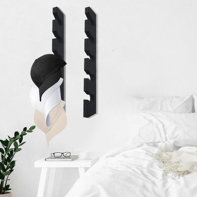 Wall Mount Baseball Hat Organizer Hanger Heavy Duty Solid Wood 5 Peaked Hat Display Holder Hanging Rack Hat Lovers Gift