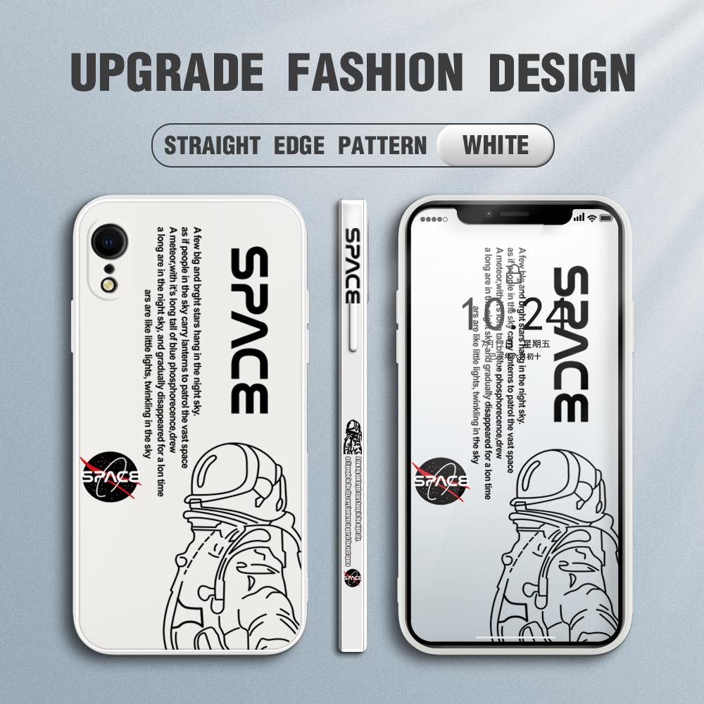 Stilvolle Astronauten-Handyhülle für Redmi Xiaomi POCO Note 10 Pro 9 9A 9T 10C 8 7 11 Lite 5G X3 M3, quadratische Kante, weich, vollständiger Kameraschutz, weiche TPU-Abdeckung