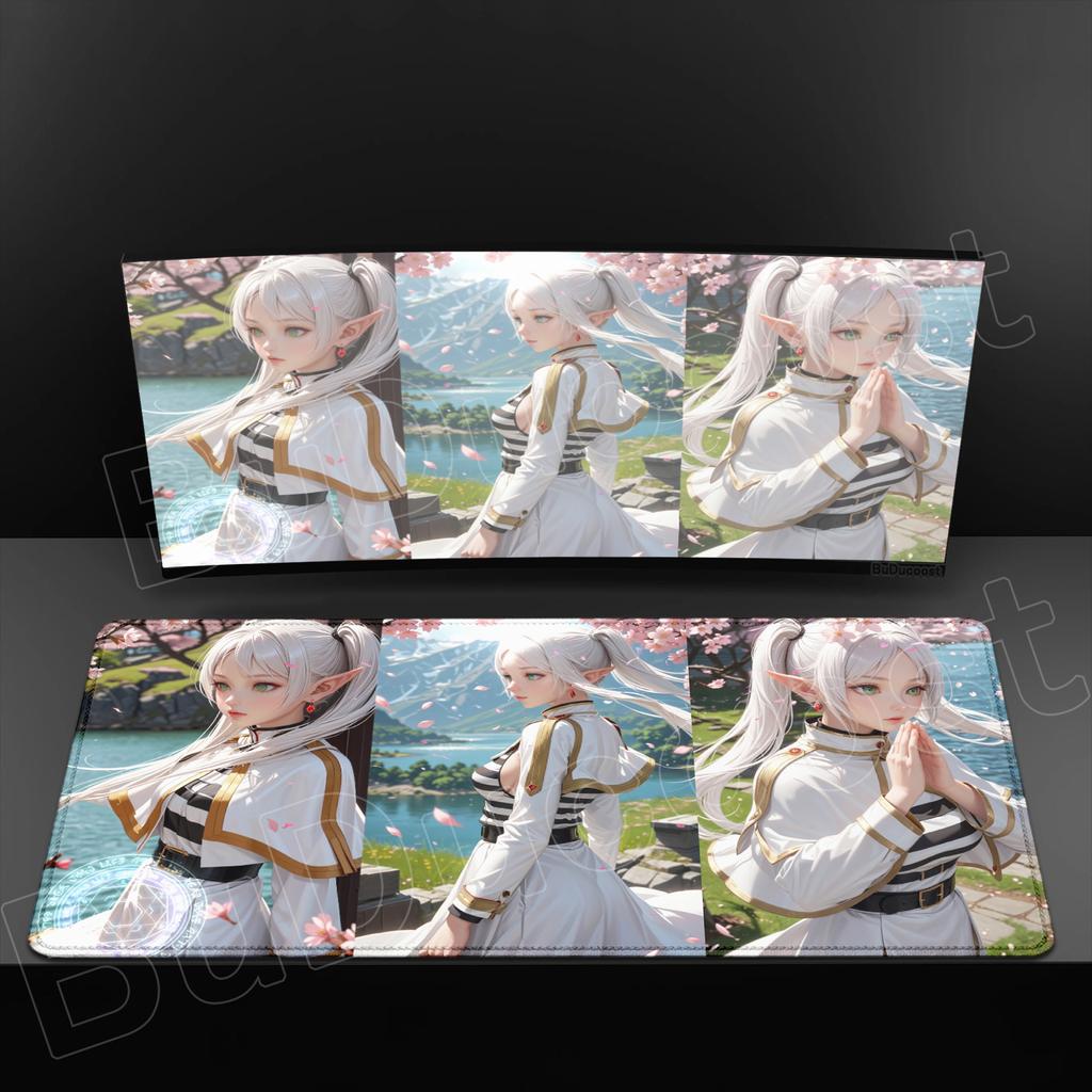 Exquisite Wallpaper Anime Sousou No Frieren Mouse Pad XXL HD Printing Mousepad Hot Large Game Non-slip Rubber MousePad Table Mat