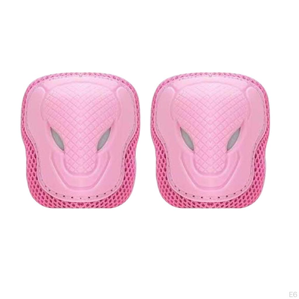 6Pcs Kids Elbow Wrist Knee Pads Protective Gear Skate Cycling