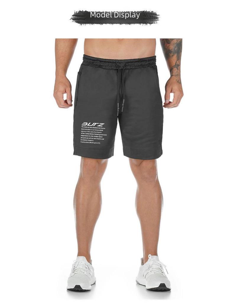 Pantaloni scurți de alergare și fitness respirabili, cu croială slim fit, la modă, de la Muscle Brothers