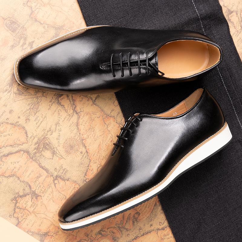 Fashion Luxury Oxford Man Shoe Office Shoes Original Leather Handmade Men's Casual Shoes Comfortable Outdoor Sports Banquet Lace Up