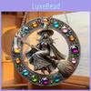 Enchanting Acrylic Magic Gem Witch Cartoon Character Decorative Pendant For Outdoor Use