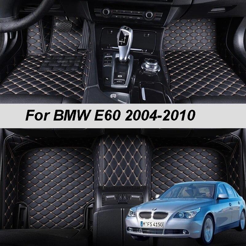 

100% подходят на заказ кожаные автомобильные коврики для BMW E60 2004 2005 2006 2007 2008 2009 2010 ковры подушечки для ног аксессуары