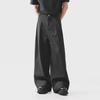 Men's Wide-Leg Black Trousers - Cleanfit, Casual, Professional - Spring/Autumn Collection