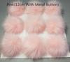 1PC DIY Women Large Faux Raccoon Fur Pom Pom Ball with Press Button For Knitting Hat