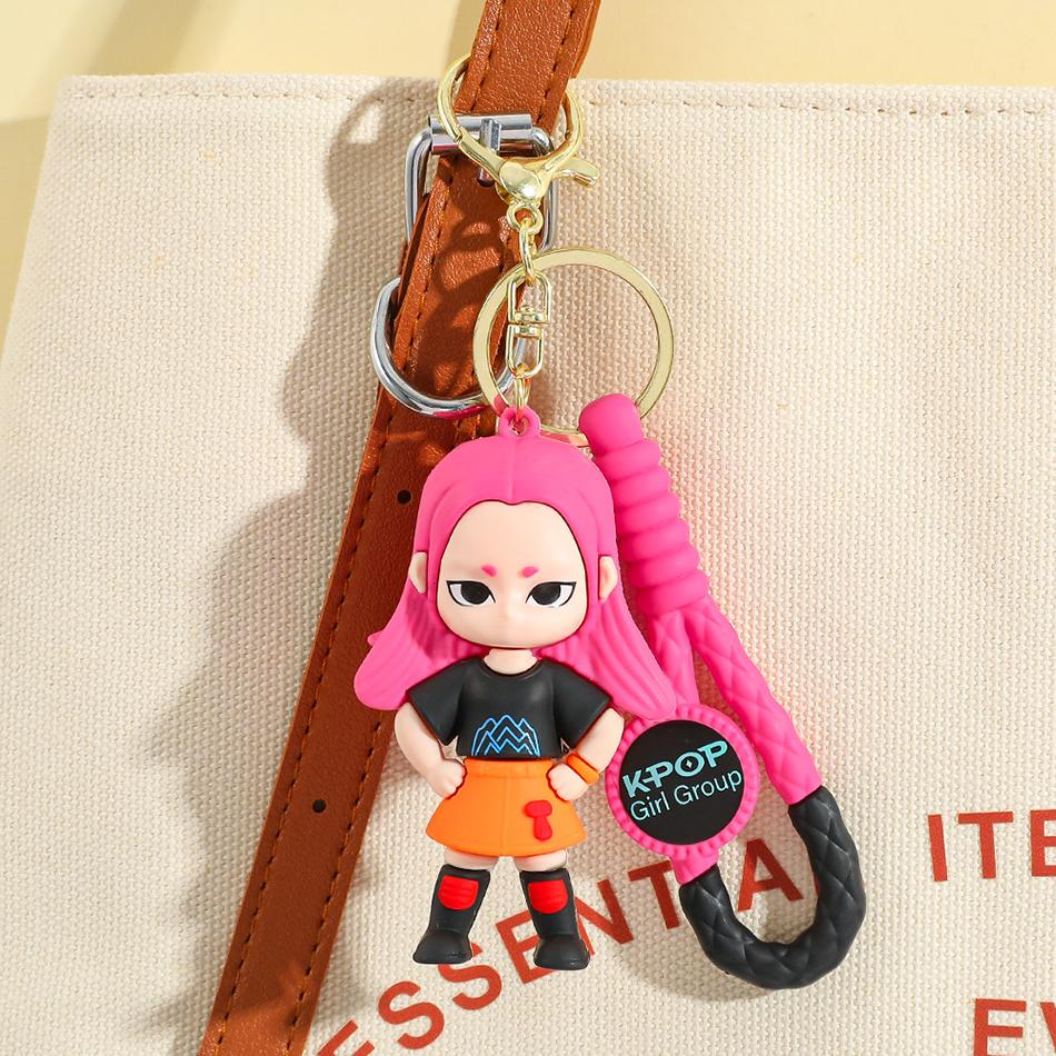 Kpop Demon Hunters Huntrix Saja Boys Keychains for Accessories Jewelry Rumi Zoey Jinu Mira Sold My Soul Keyrings Fans Gifts