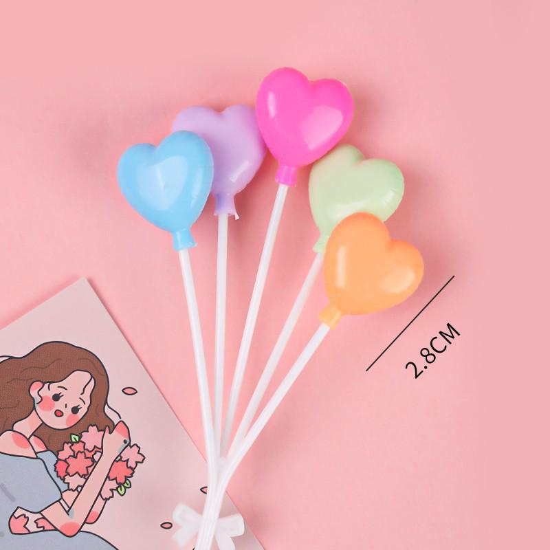 Retro Colorful Balloon Cake Toppers - Large Round for Children's Birthday Dessert Table