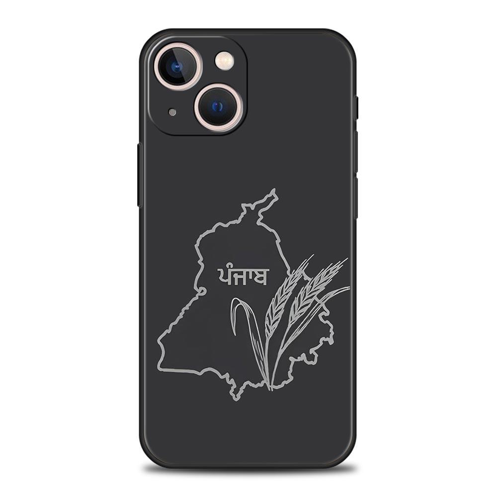 

Punjab Map Phone Case For iPhone 17 16E 15 16 14 13 12 11 Pro Max 7 8 Plus Soft TPU Back Cover iPhone 12