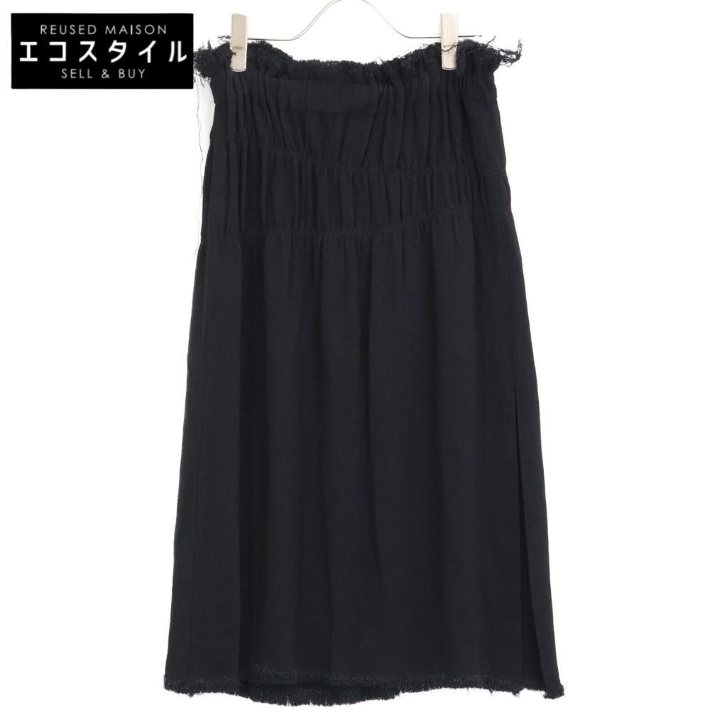 HELMUT LANG Black 16-8107238-050-704 Rayon Skirt skirt 4 blackUsed