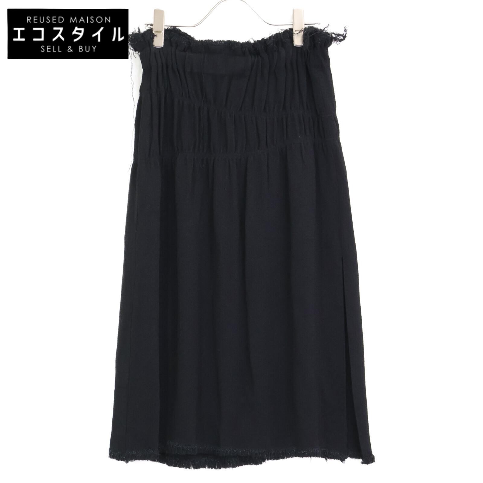 

HELMUT LANG Black 16-8107238-050-704 Rayon Skirt skirt 4 blackUsed