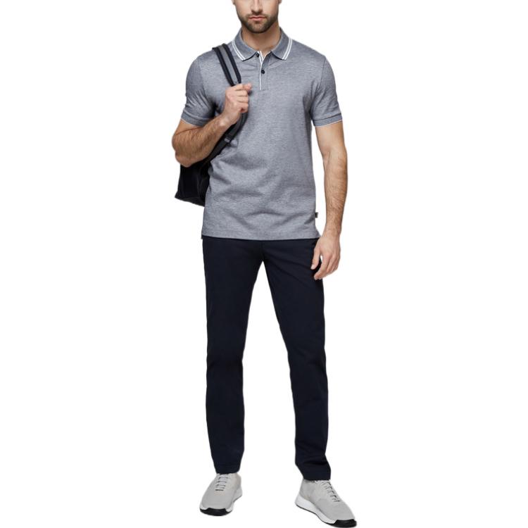 Hugo Boss SS21 Short Sleeved Polo Shirt Men's Gray 50451169-301