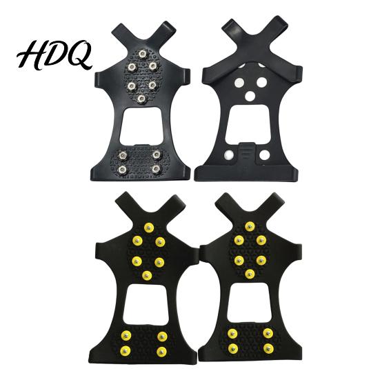 Lightweight Crampons 1 Pair Ice Cleats with 10 Studs Anti-slip Grips Snow Durable Traction Crampons Winter Walk for Outdoor Hiking Fishing Aid
