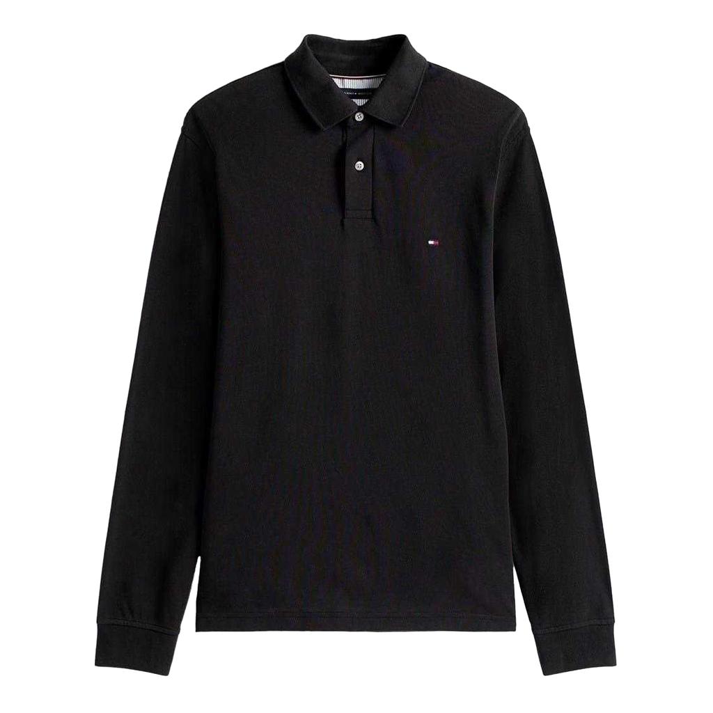 Tommy Hilfiger Mens Logo Long-Sleeved Polo Shirt