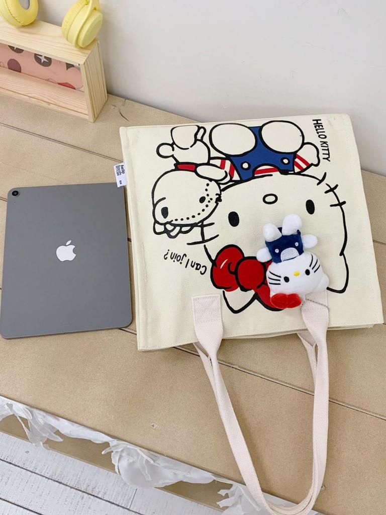 Student Tutoring Canvas Tote Bag - 2025 New Women's Large-Capacity Shoulder Bag for Commute & Versatile Use.