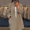 Women Autumn/Winter Knitted Cardigan Sweater Pockets Long Sleeve Jacket Korean Style Elegant Casual Loose Knitwear