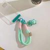 Universal Braided Mobile Phone Lanyard Strap Cartoon Turtle Hanging Chain Ring Cord with Patch Wrist Strap Cell Phone Detachable