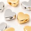 Side-Drilled Heart Spacer Beads, 100 Zinc Alloy Beads for Necklaces, Bracelets, Anklets, Chokers, and Jewelry Designs