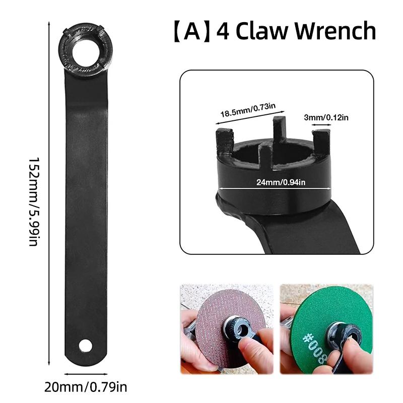 

Четырехзахватный ручной регулировочный ключ Гаечный ключ Угловая шлифовальная машина Торцевой ключ Ручной электрический инструмент для снятия прижимной пластины Аксессуары