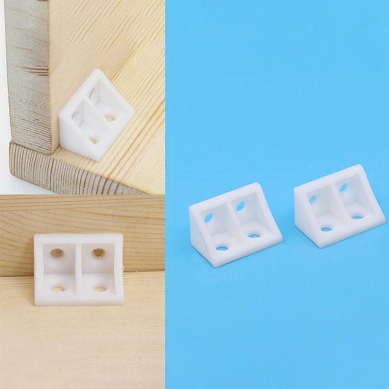12pcs Corner Bracket Nylon Plastic Thickened Furniture Closet Right Angle 90 Degree Connecting Fittings Corner Code