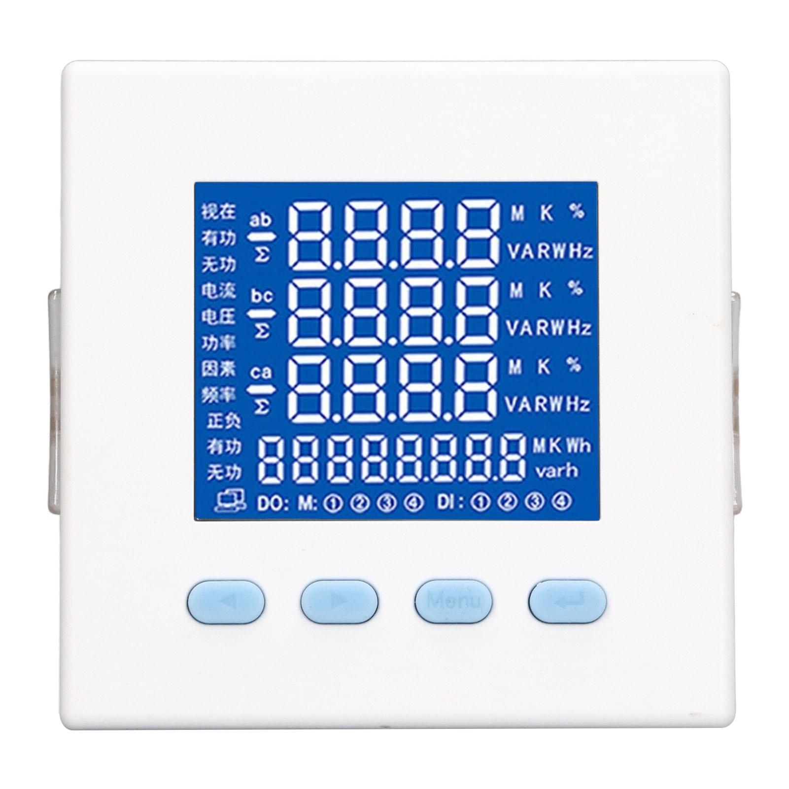 

Multifunctional Power Meter 3 Phase LCD Screen White Accurate Electricity Usage Monitor AC220V