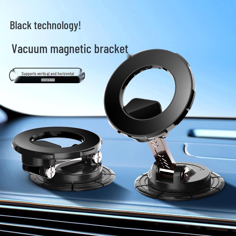 Retractable Rotating Magnetic Phone Holder with Suction Cup for Desktop and Car Use