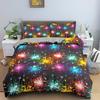 Geometric Duvet Cover Set Colourful 3D Design Polyester Comforter Cover Bedding Set King Queen Twin Full Size For Kids Teens Boy