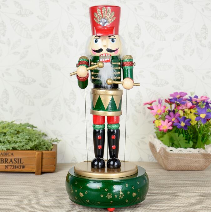 

31 см тонко расписанная круглая музыкальная шкатулка Щелкунчик ореховые солдатики новинка украшения изысканная подарочная коробка рождественский подарок игрушка Ht055