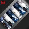 Mao Ren Men's Ice Silk Printed Boxer Briefs - 6 Pack