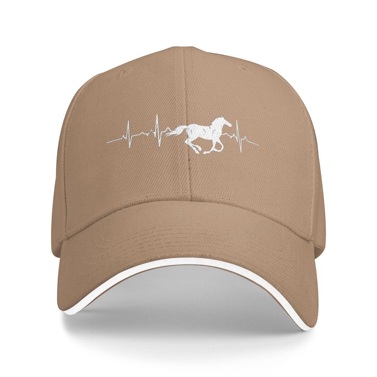 

Horses Heartbeat Graphic Equine Baseball Caps Snapback Baseball Hats Breathable Casual Casquette Outdoor for Men And Women One Size