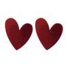 Silver Needle Red Bow Earrings New Versatile Earrings Niche Design Autumn and Winter Earrings Women