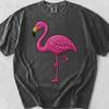 Pink Flamingo Pop Art Graphic Tee, Retro Comfort Colors Cotton Shirt