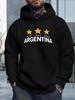Argentina Soccer Stadium Graphic Hoodie - 100% Polyester