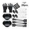 20-Piece Cross-Border Hair Dyeing Set: Bowl, Shawl, Brush, Comb & Tools
