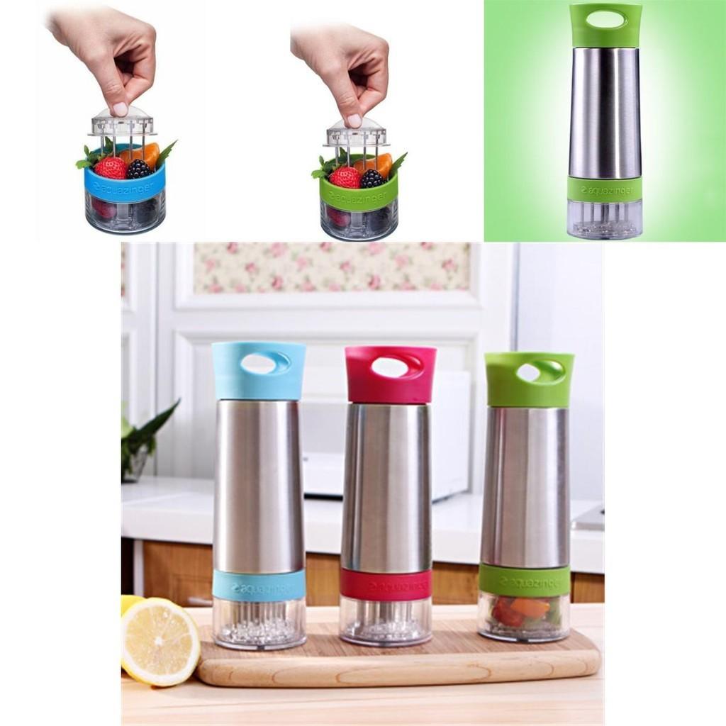 Aqua Zinger Flavor Infuser Flavored Water Bottle With Stainless Steel Design For Healthy Hydration