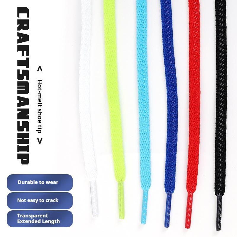 Non-slip Flat Shoelaces Sneakers Tennis Football Shoe Laces Double Sided Silicone Anti Slip Rope Shoelace for Shoes Accessories