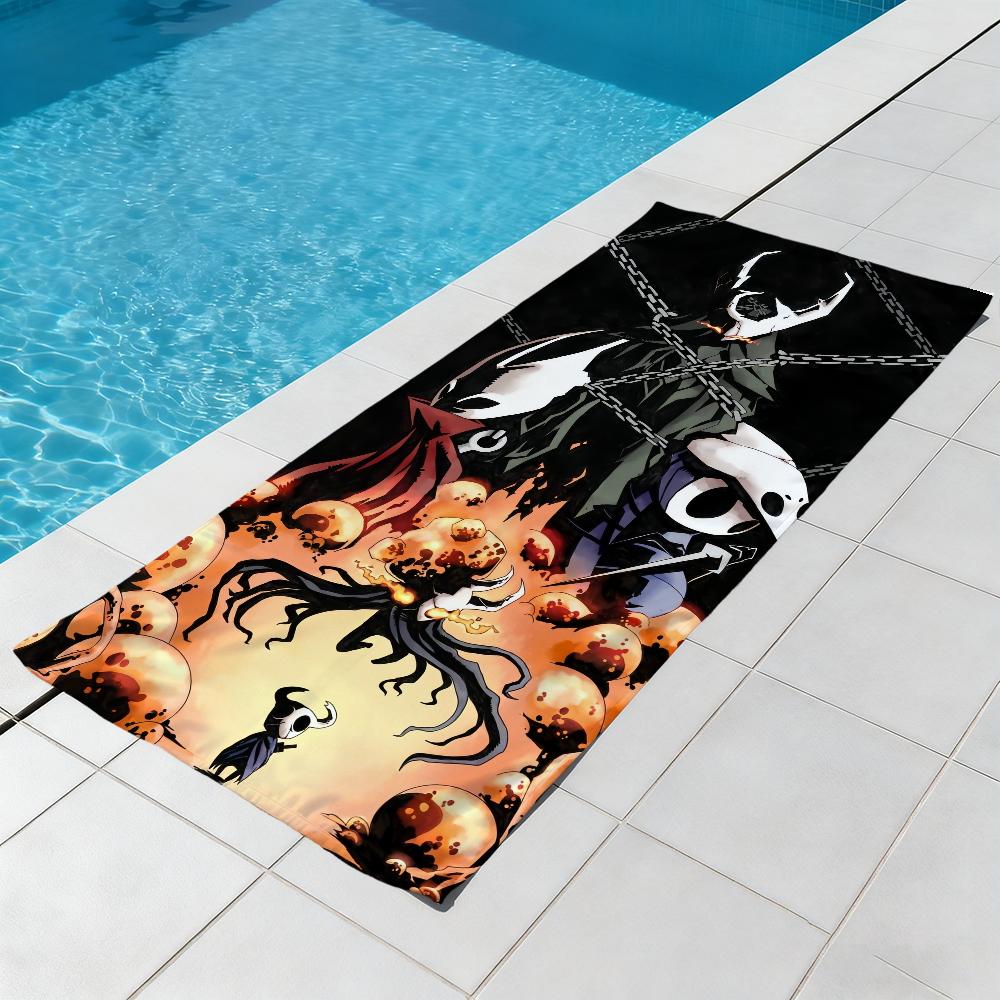 H-hollow Spiel Ritter Cartoon Handtuch Strand Schnelltrocknend Weich Poolhandtücher Geschenk für Reise Fitnessstudio Dusche Camping Sport