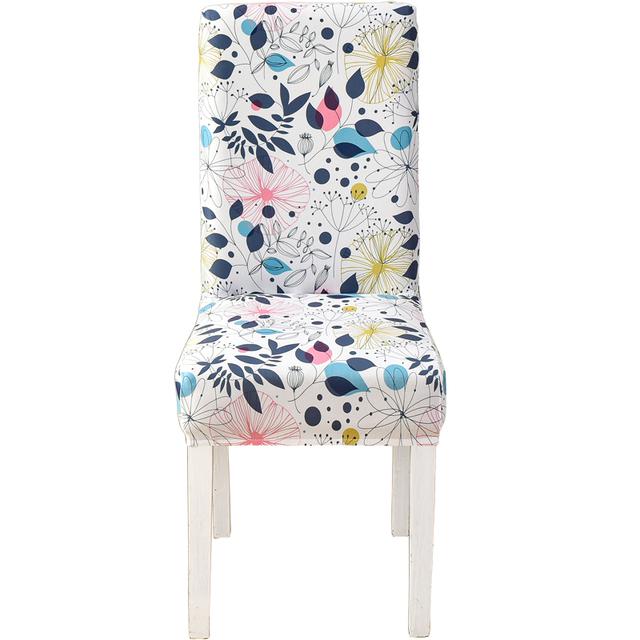 Floral Chair Covers For Dining Room Printed Stretchable Dining Chair Slipcover Washable Removable For Kitchen Hotel Restaurant