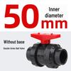Taiwan PVC Double Union Ball Valve - Acid & Alkali Resistant with Handle