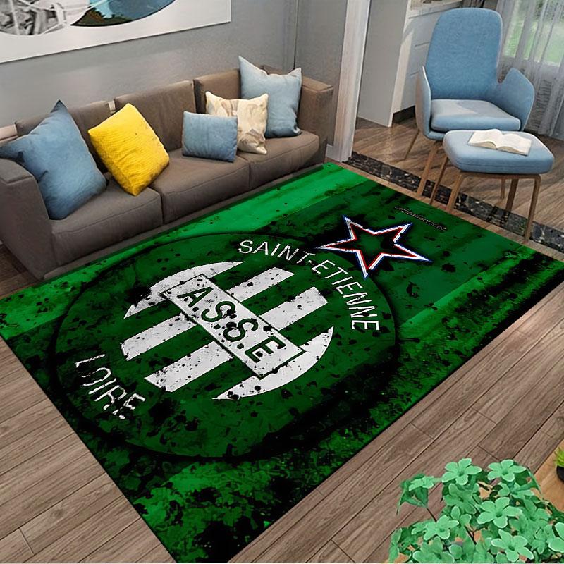 Saint-Étienne ASSE Logo Carpet suitable as a non-slip mat for the living room or bedroom sofa