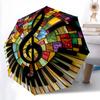 1PC Musical notes Umbrella Portable Folding Umbrella Iron Frame Hole Bone Structure Outdoor Home Umbrella A3