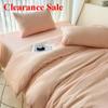 2025 Summer Cool Ice Silk Solid Color Duvet Cover Size Twin/Full/Queen/King