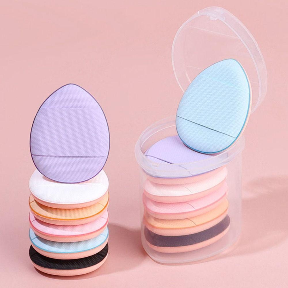 6/10 Stück Mini Luftkissen Puderquaste Doppelseitig Flüssige Foundation Make-up Werkzeug