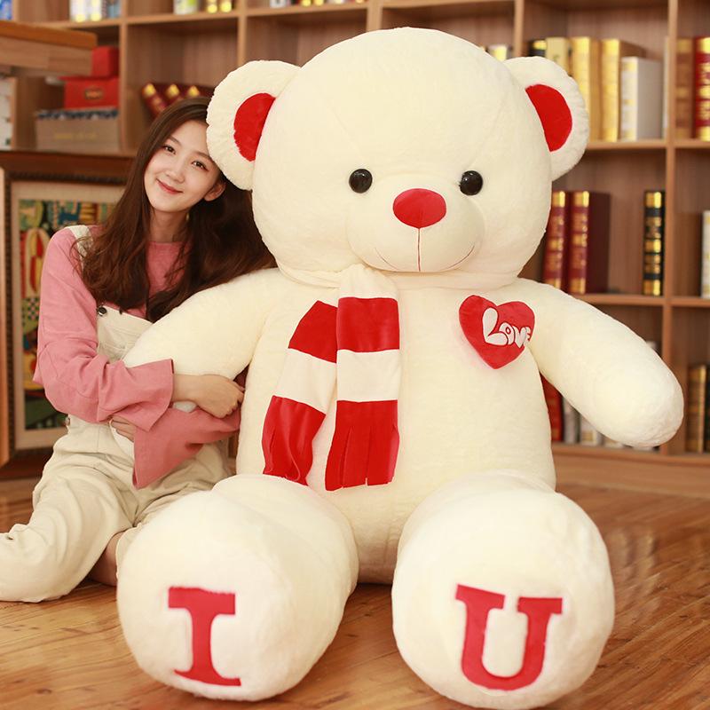 Large Size Teddy Bear Plush Toy Lovely Giant Bear Huge Stuffed Soft Dolls Kids Toy Birthday Gift for Girlfriend