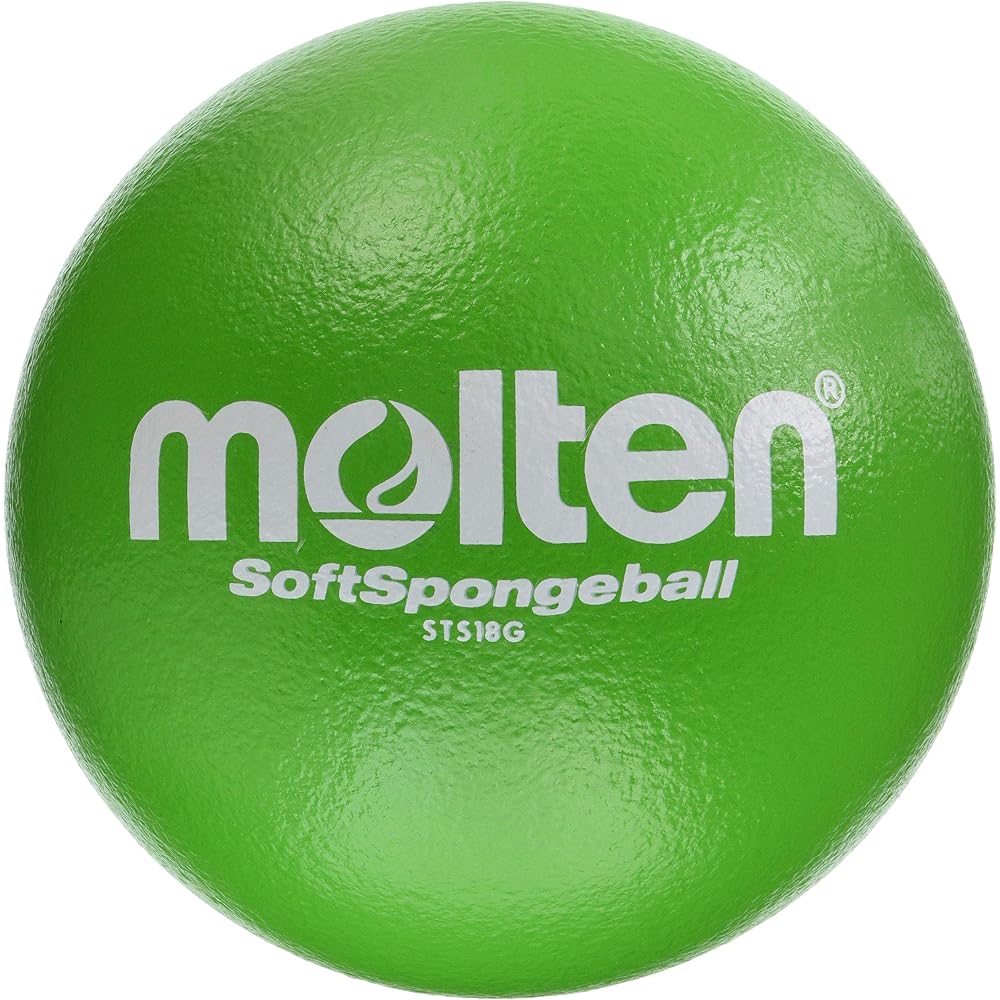 Molten STS18G Soft Sponge Ball Green 18cm Diameter Lightweight Indoor Outdoor Sports Toy