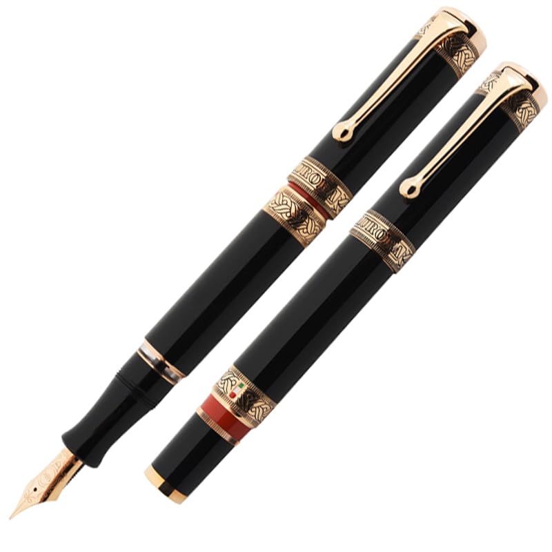

AURORA aurora fountain pen dante inferno rose gold trimming GT 18K Inhalation type Extra-fine EF 920-PN-E